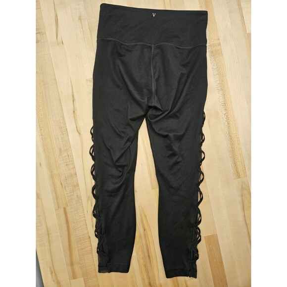 Victoria's Secret Incredible Essential Legging Black Lace Up Details Size 10 170 - Picture 6 of 8